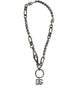 Dolce & Gabbana Silver Tone Chain Signature DG Logo Pendant Necklace