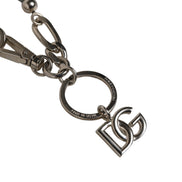 Dolce & Gabbana Silver Tone Chain Signature DG Logo Pendant Necklace
