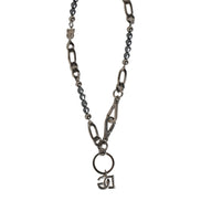 Dolce & Gabbana Silver Tone Chain Signature DG Logo Pendant Necklace
