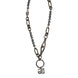 Dolce & Gabbana Silver Tone Chain Signature DG Logo Pendant Necklace