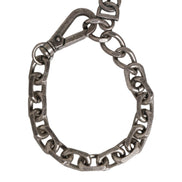 Dolce & Gabbana Silver Tone Heavy Chain Link Signature DG Logo Bracelet