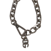 Dolce & Gabbana Silver Tone Heavy Chain Link Signature DG Logo Bracelet