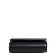 Dolce & Gabbana Black Calfskin Leather Logo Print Bifold CoinPurse Wallet