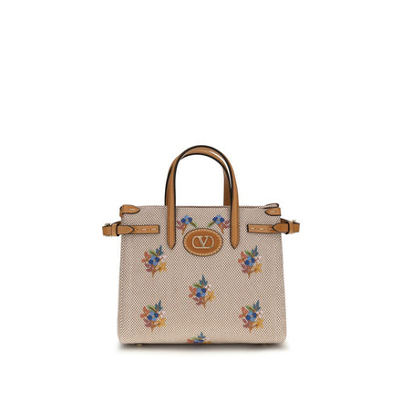 Valentino Garavani Beige Cotton Handbag
