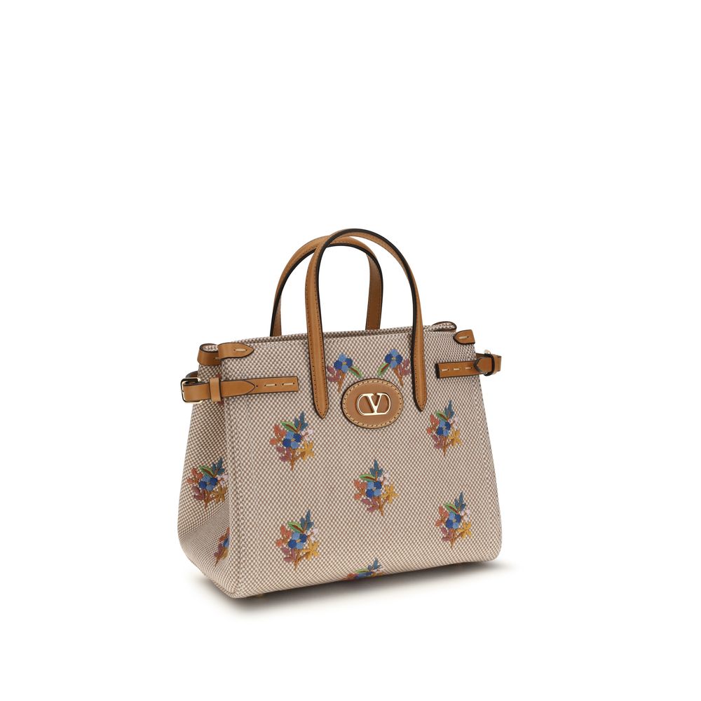 Valentino Garavani Beige Cotton Handbag