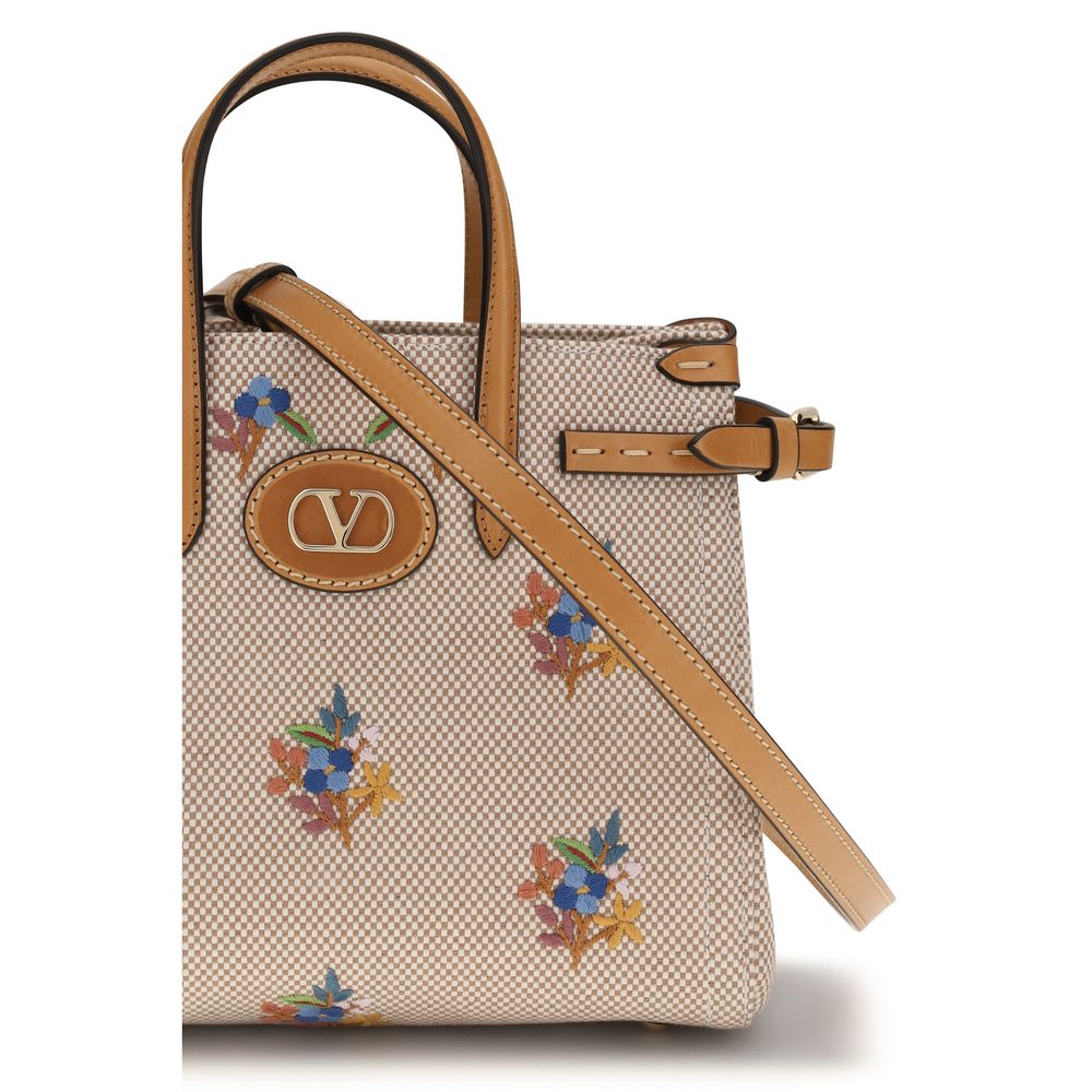 Valentino Garavani Beige Cotton Handbag
