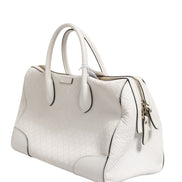 Gucci Medium Diamante Leather Boston Bag