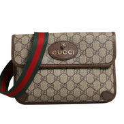 Gucci Supreme Monogram Neo Vintage Web Belt Bag Brown