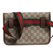 Gucci Supreme Monogram Neo Vintage Web Belt Bag Brown