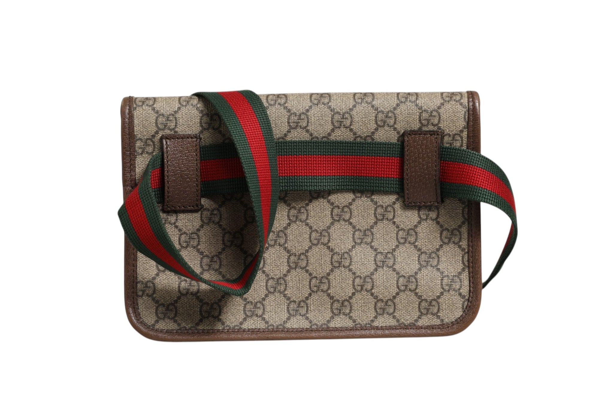 Gucci Supreme Monogram Neo Vintage Web Belt Bag Brown