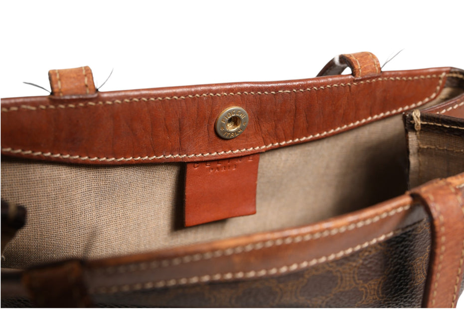 Celine Macadam Canvas Shoulder Tote Bag