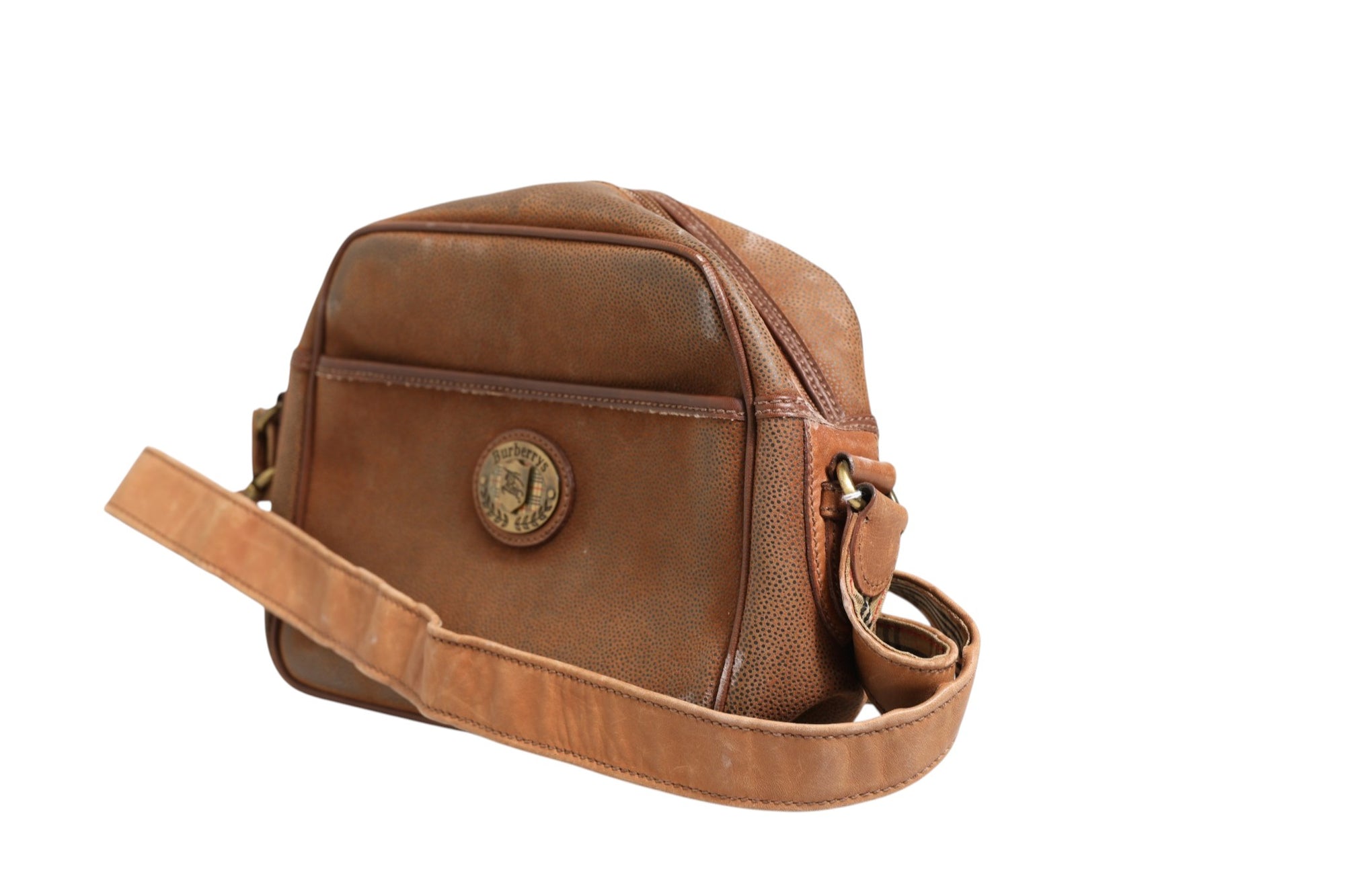 Burberry Brown and Gold Crossbody Bag