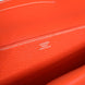 Hermès Halzan 31 Clemence Leather Shoulder Bag Rouge Casaque Palladium Hardware