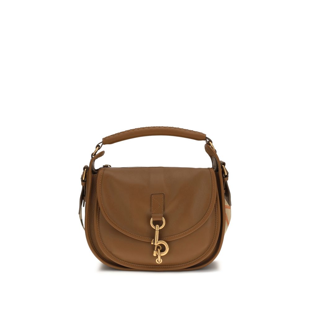 Burberry Brown Calf Leather Bos Taurus Shoulder Bag