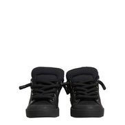 Dolce & Gabbana Black Leather Low Top Portofino Sneakers Shoes