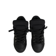 Dolce & Gabbana Black Leather Low Top Portofino Sneakers Shoes