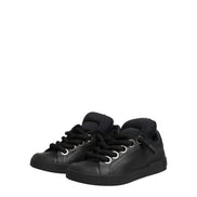Dolce & Gabbana Black Leather Low Top Portofino Sneakers Shoes