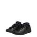 Dolce & Gabbana Black Leather Low Top Portofino Sneakers Shoes