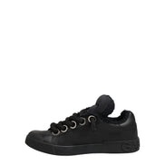 Dolce & Gabbana Black Leather Low Top Portofino Sneakers Shoes