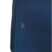 Fendi Leather Navy Blue Shopping Tote