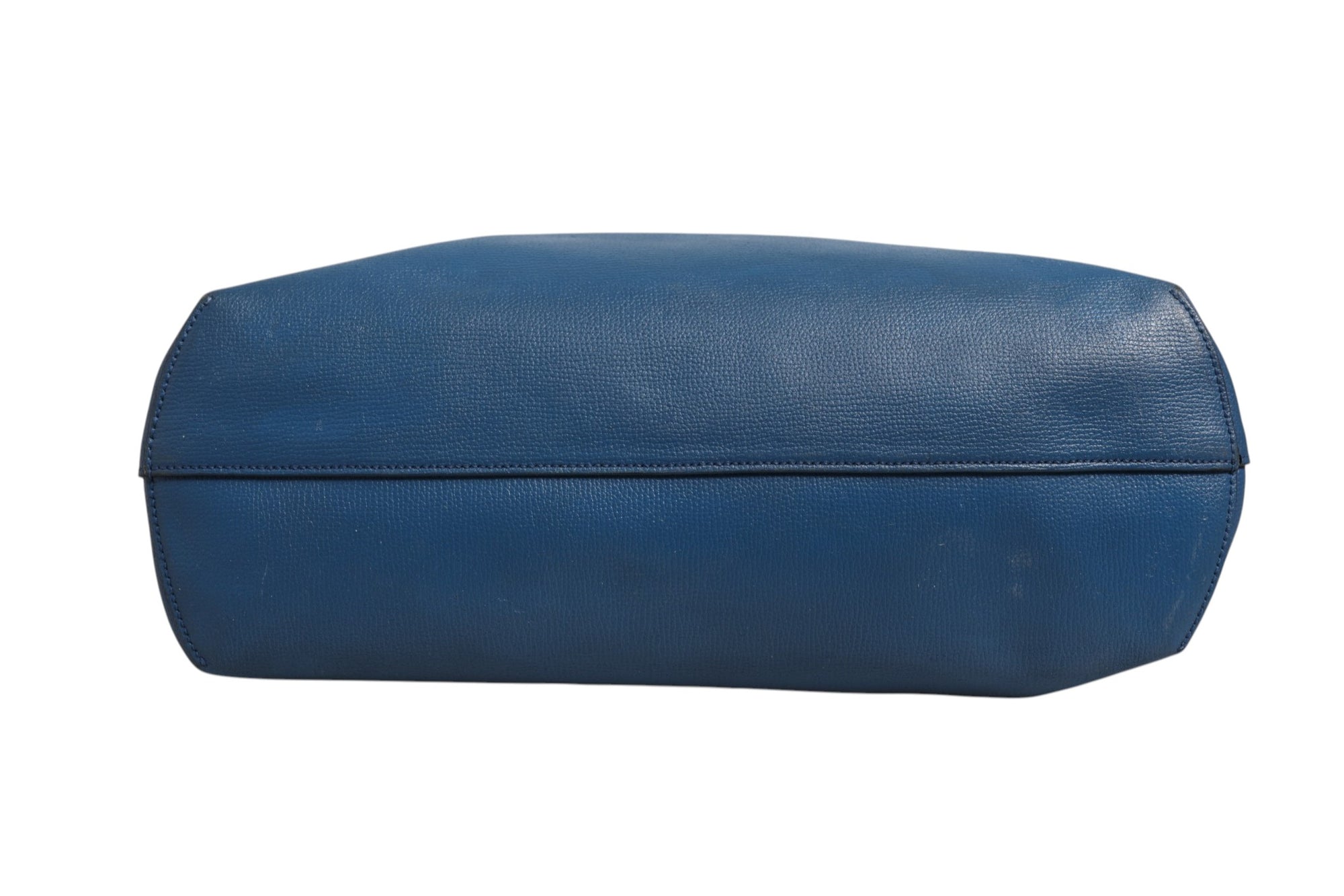 Fendi Leather Navy Blue Shopping Tote