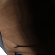 Fendi Leather Navy Blue Shopping Tote