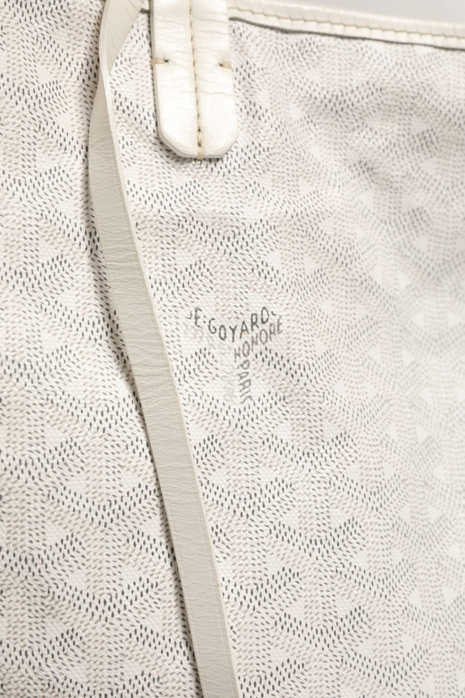Saint Louis PM Tote Bag in Goyardine Canvas White