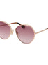 Max Mara Rose Gold Metal Sunglasses