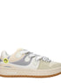 Barrow Beige Leather Low Top Sneakers