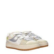 Μπεζ δερμάτινα sneakers Barrow χαμηλού ύψους  