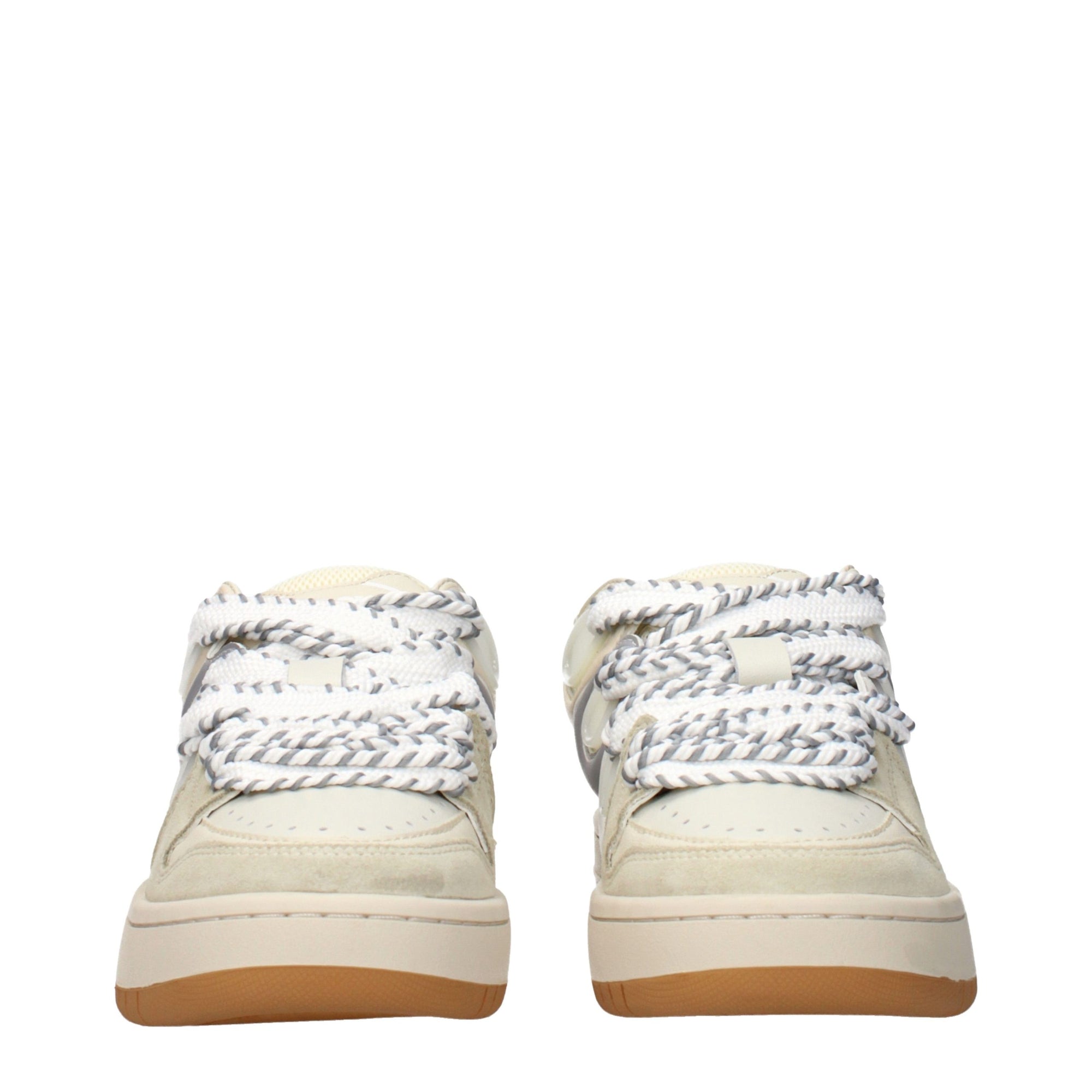 Μπεζ δερμάτινα sneakers Barrow χαμηλού ύψους  
