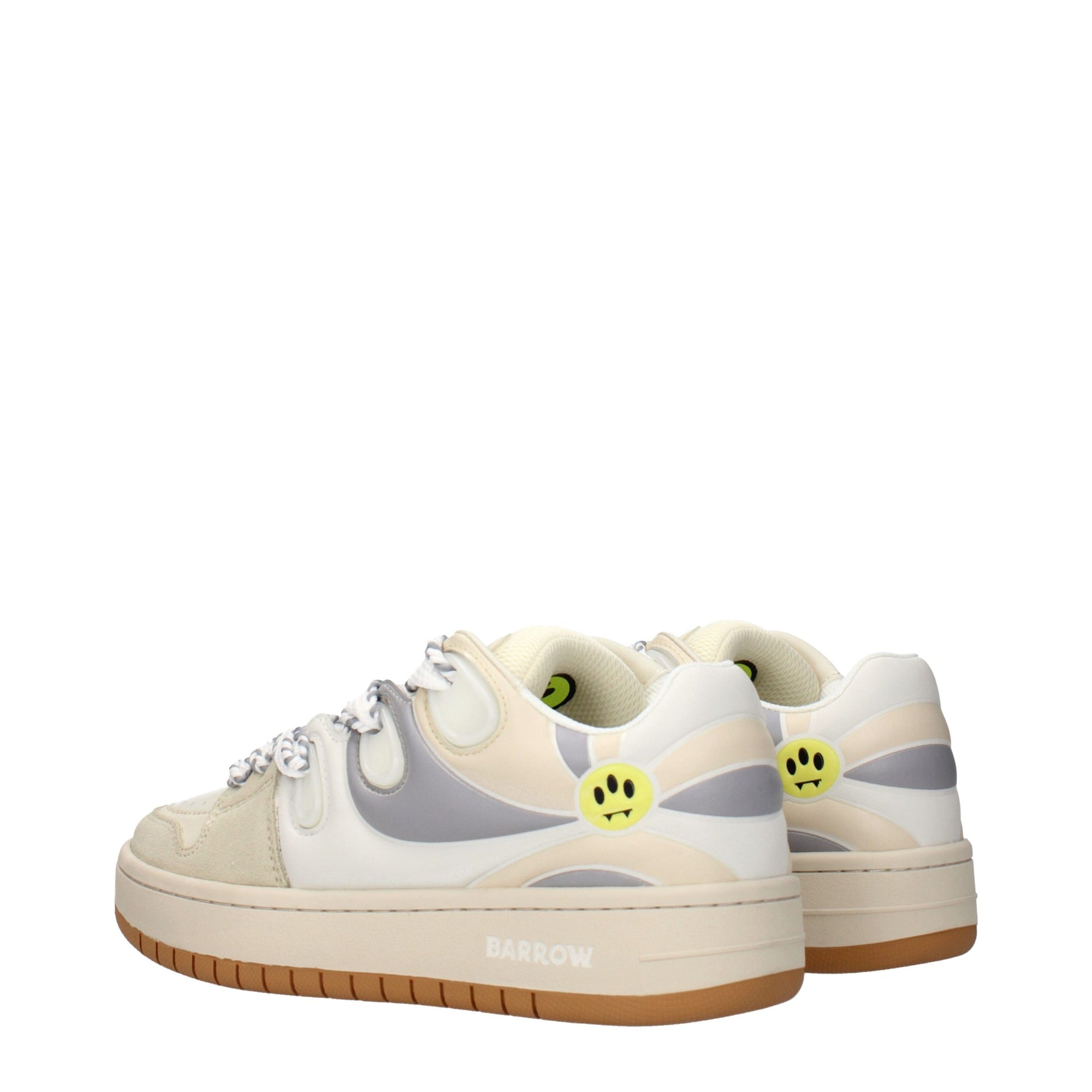 Μπεζ δερμάτινα sneakers Barrow χαμηλού ύψους  