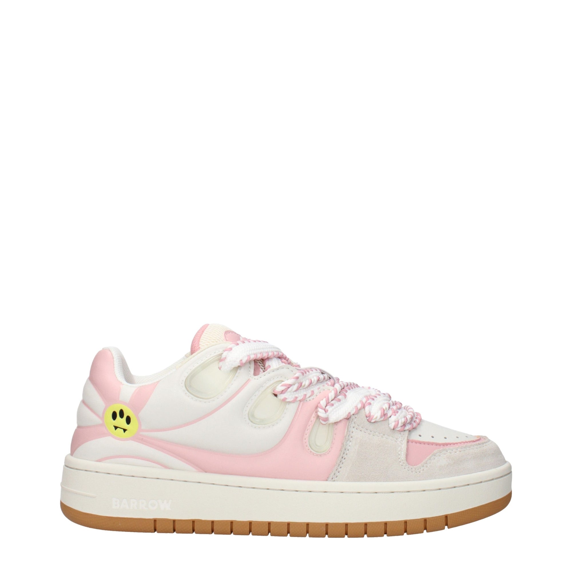 Λευκά δερμάτινα sneakers Barrow χαμηλού ύψους  
