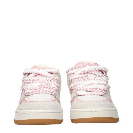 Λευκά δερμάτινα sneakers Barrow χαμηλού ύψους  