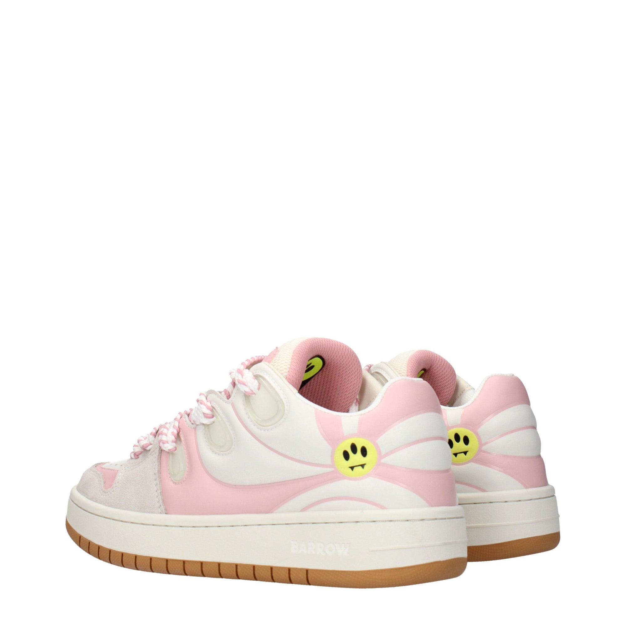 Λευκά δερμάτινα sneakers Barrow χαμηλού ύψους  