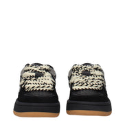 Μαύρα δερμάτινα sneakers Barrow χαμηλού ύψους  
