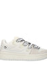 Barrow White Leather Low Top Sneakers