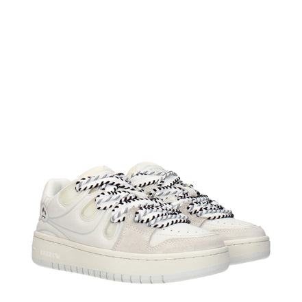 Λευκά δερμάτινα sneakers Barrow χαμηλού ύψους  