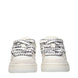Barrow White Leather Low Top Sneakers