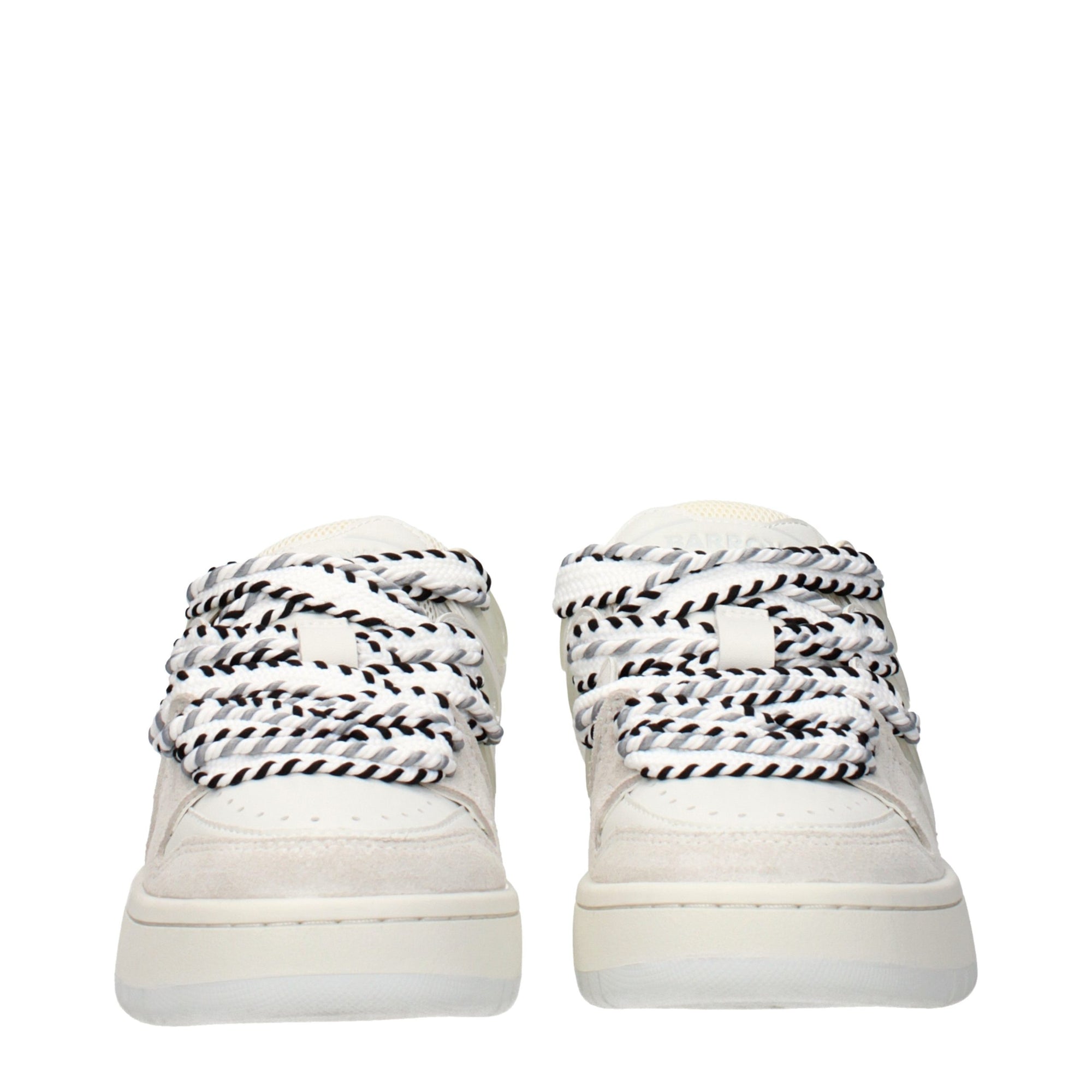 Λευκά δερμάτινα sneakers Barrow χαμηλού ύψους  