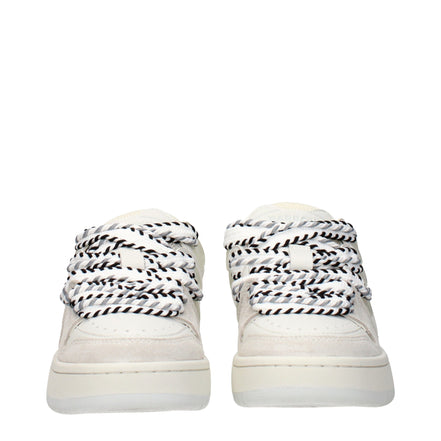Λευκά δερμάτινα sneakers Barrow χαμηλού ύψους  
