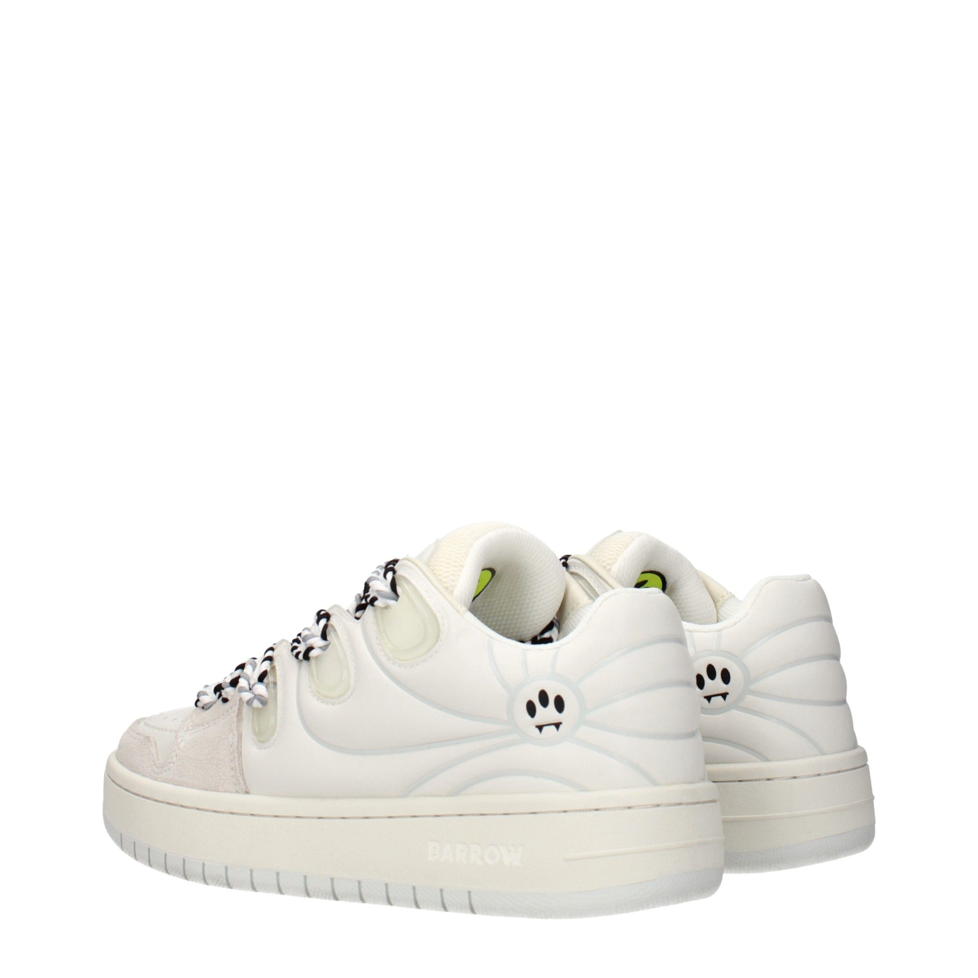 Λευκά δερμάτινα sneakers Barrow χαμηλού ύψους  