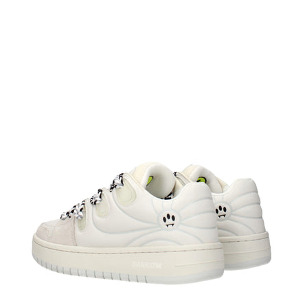 Λευκά δερμάτινα sneakers Barrow χαμηλού ύψους  