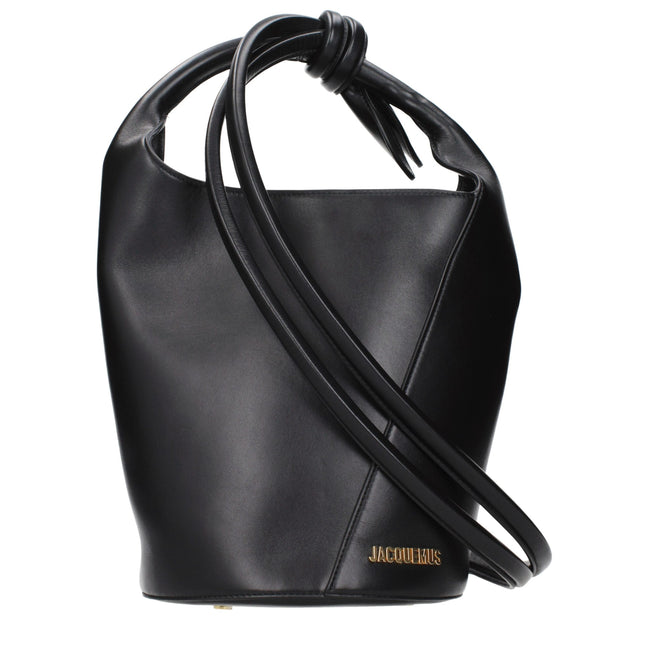 Jacquemus Black Leather Crossbody Bag