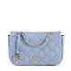 19V69 Italia Blue Leather Shoulder Bag