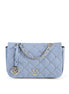 19V69 Italia Blue Leather Shoulder Bag