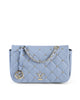 19V69 Italia Blue Leather Shoulder Bag