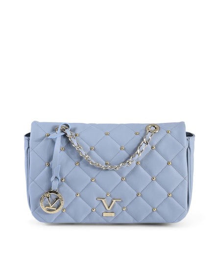 19V69 Italia Blue Leather Shoulder Bag