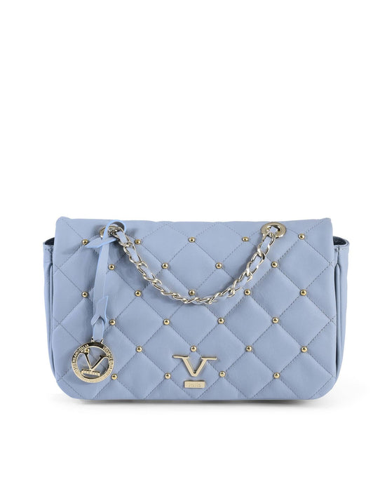 19V69 Italia Blue Leather Shoulder Bag