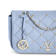 19V69 Italia Blue Leather Shoulder Bag
